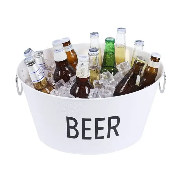 큰 아연 도금 음료 욕조