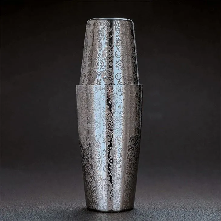 실버 플라워 홈스티아 칵테일 셰이커