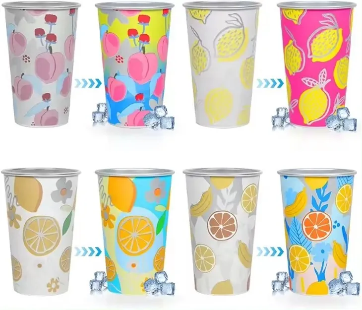 color changing aluminum cup